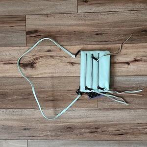 Rebecca Minkoff Three Zip Rocker Crossbody Bag, Mint Green, Leather, New